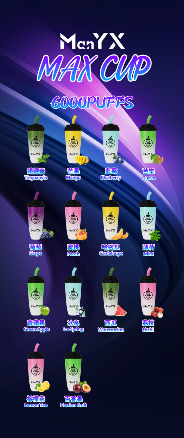 【Man YX 奶茶杯】抛棄式電子煙/一次性電子煙/6000口大容量